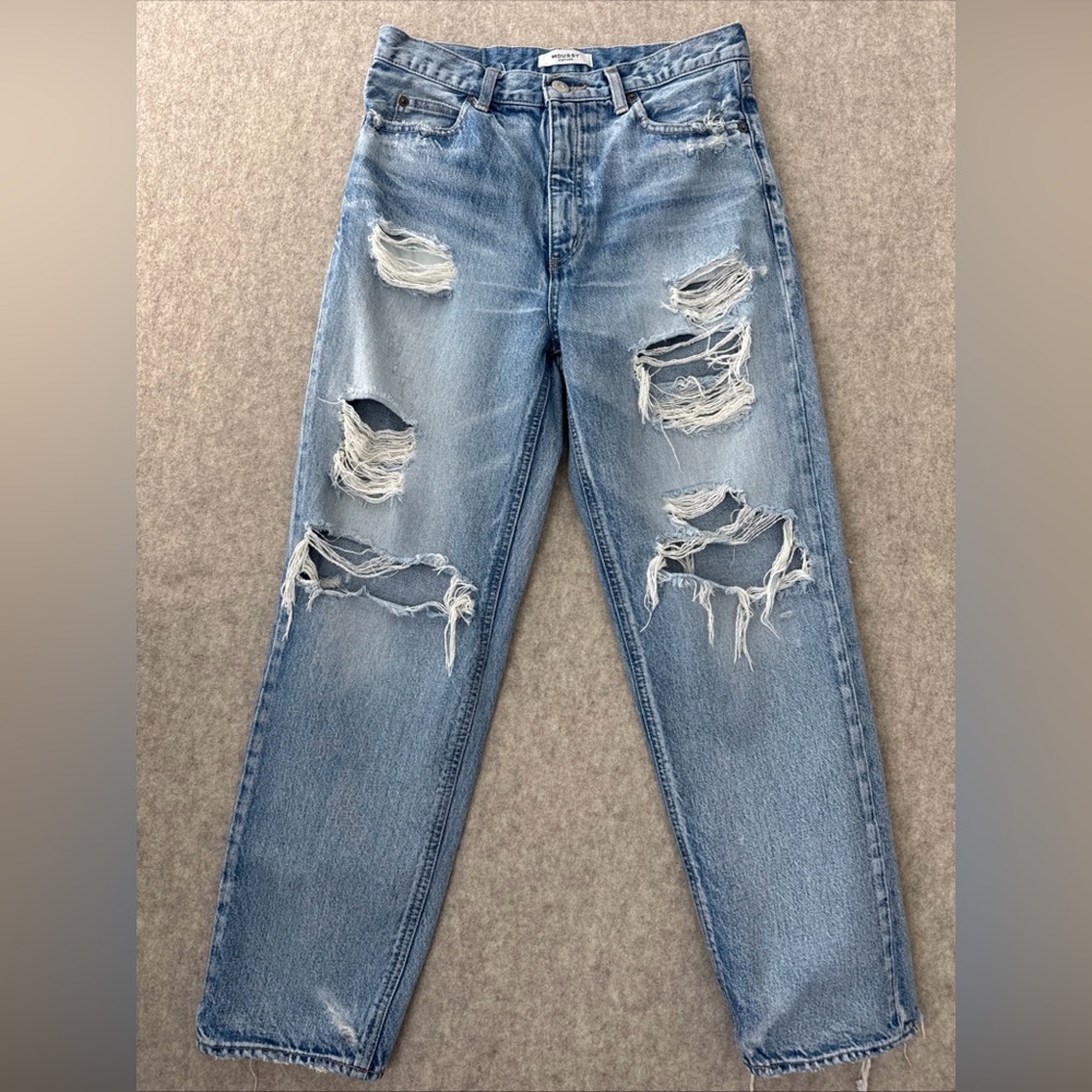 Moussy Vintage Distressed Slim Jeans Womens 27‎